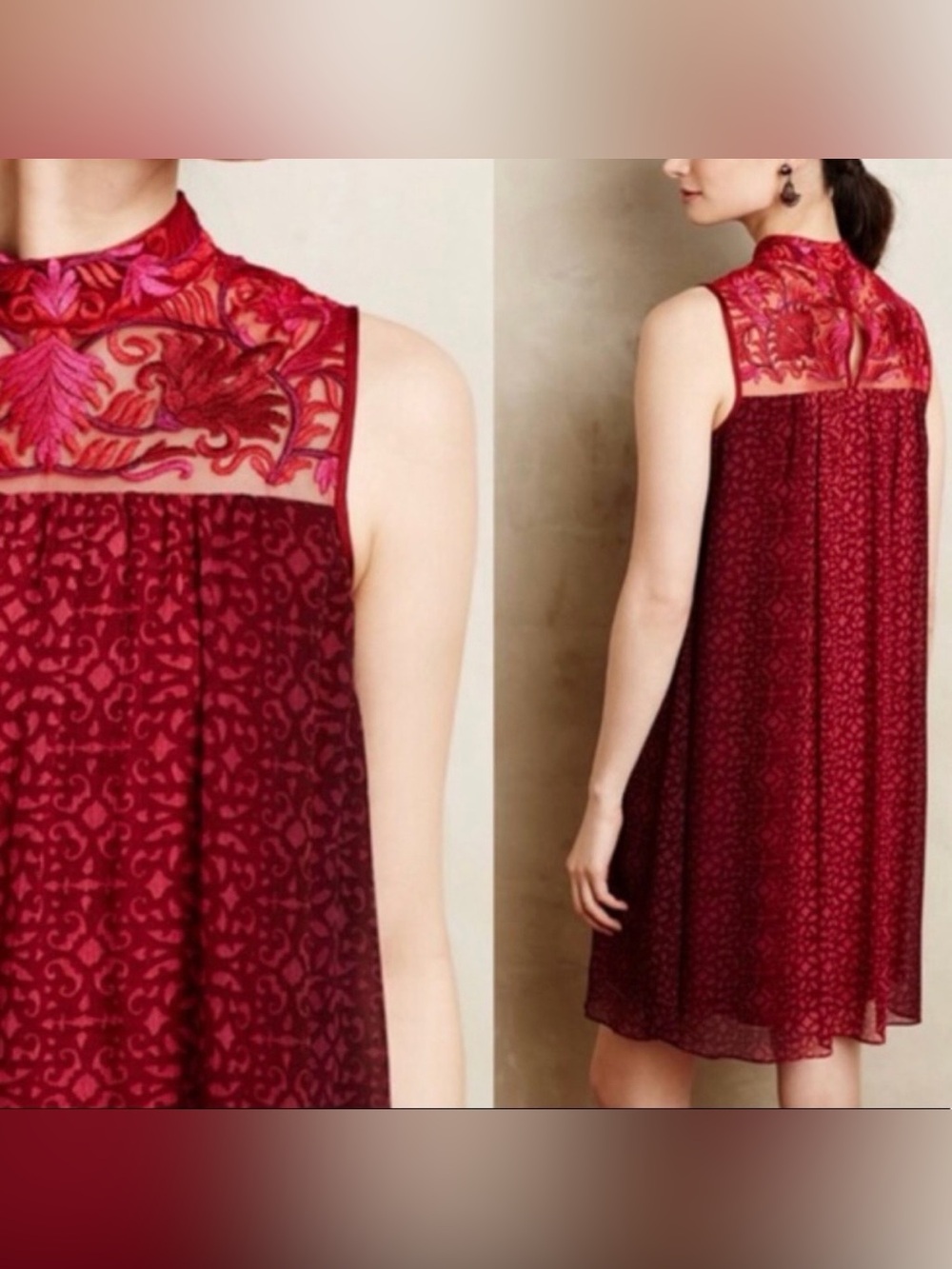 ANTHROPOLOGIE niki mahajan amara swing dress size 6 - Picture 2 of 14